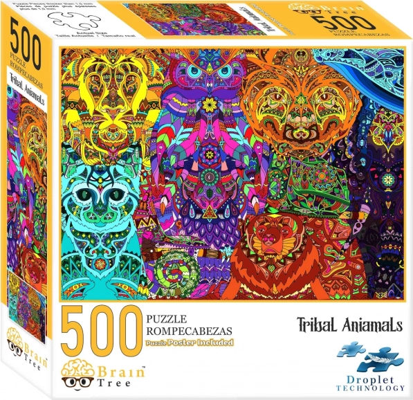 Puzzle Plemenske životinje 500 dijelova Brain Tree