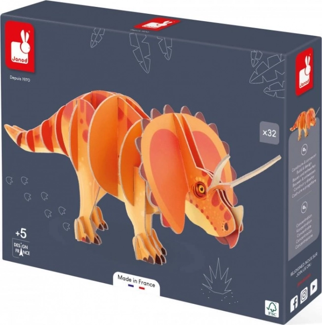 3D slagalica Triceratops od Janod