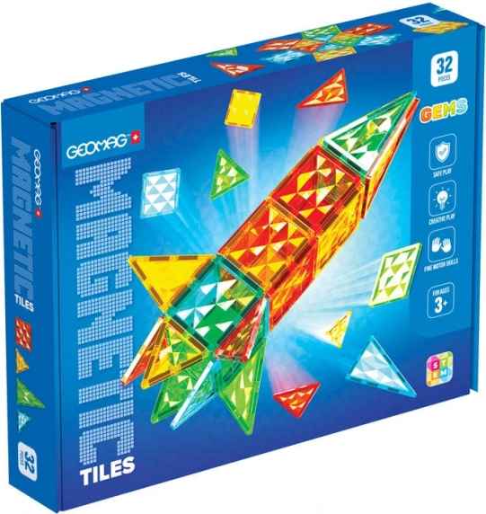 Magnetski konstruktor GEOMAG Gems Rocket – 32 dijelova