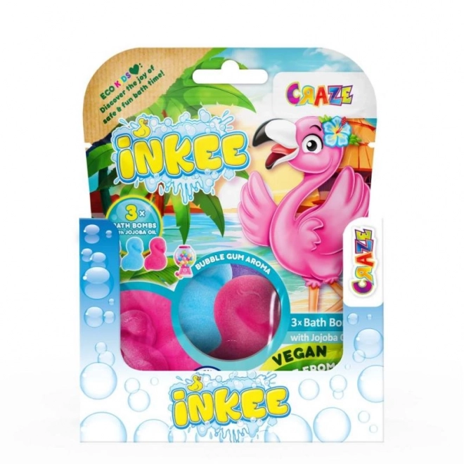 INKEE - Šumiva bomba za kupku - Flamingo