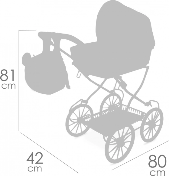 DeCuevas sklopivi dječji kolica za lutke s ruksakom Koala 81 cm