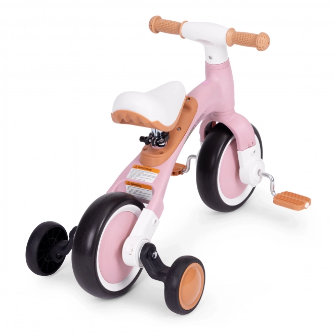 Balansni bicikl s pedalama - pomoćni kotačići za trening 3u1 ECOTOYS – Ružičasto