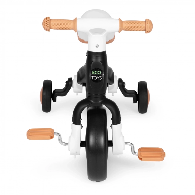 Bicikl s pedalama i pomoćnim kotačićima crni ECOTOYS