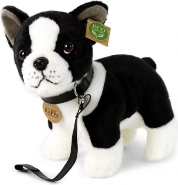 Plišani francuski buldog s povodcem 23 cm eco-friendly
