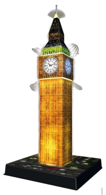 Puzzle 216 dijelova 3D Big Ben Noć