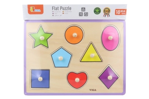 Viga Drvene Puzzle Oblik s Drškama