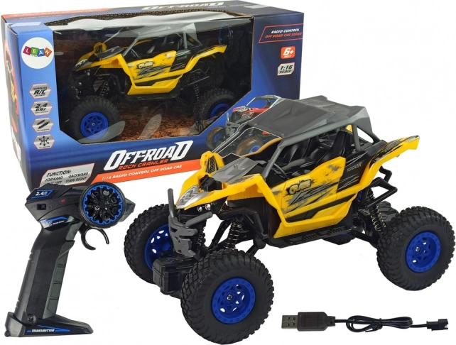 RC off-road auto na daljinsko upravljanje žuto 1:16