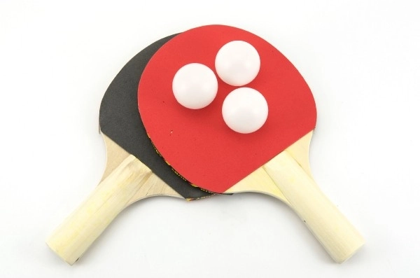 Set za stolni tenis 2 rekete + 3 loptice na kartici 18x29cm