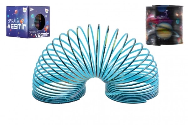 Spirala/proljeće svemir plast promjer 6,5 cm 2 boje u kutiji 7x7x7 cm
