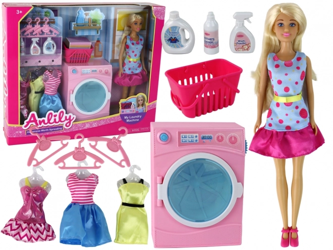 Anlily Set pribora za lutke za pranje rublja Perilica XXL