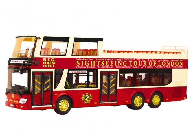 Dvokatni izletnički autobus 1:42 Metalna svjetla Crveni