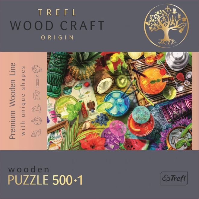 Puzzle Šareni kokteli TREFL Wood Craft Origin 501 dijelova