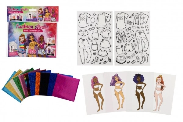 Kreativni set modne dizajnerice s čarobnim folijama u vrećici 23,5x23cm