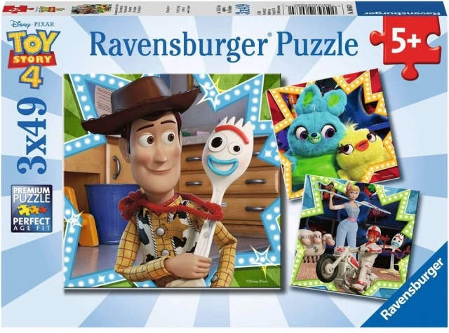 Ravensburger puzzle Toy Story 4 – zajedno smo u tome, 3×49 dijelova