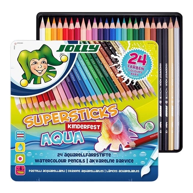 Olovke Supersticks Aqua 24 boja u metalnoj kutiji