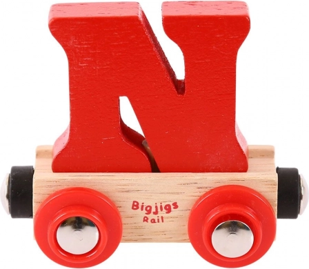 Bigjigs Rail vagon s slovom N za drvenu željezničku prugu