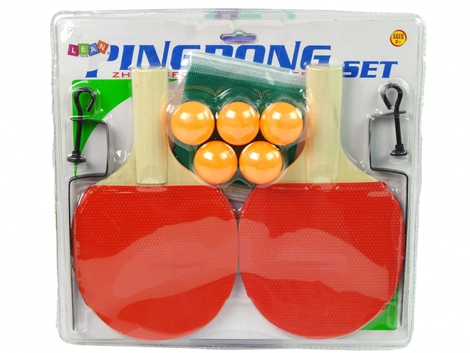 Set za Stolni Ping Pong Rekete s Mrežom 5 Loptica