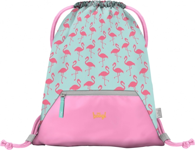 BAAGL SET 3 Zippy Flamingo: školska torba, pernica, vrećica