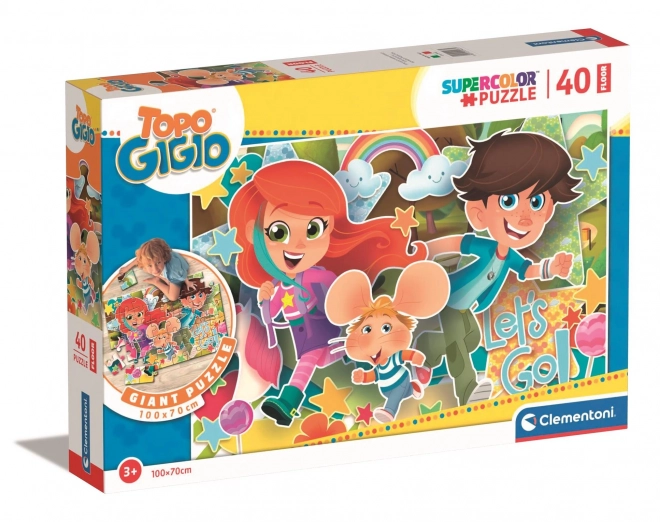 Clementoni divovski podni puzzle Mišić Gigio 40 dijelova