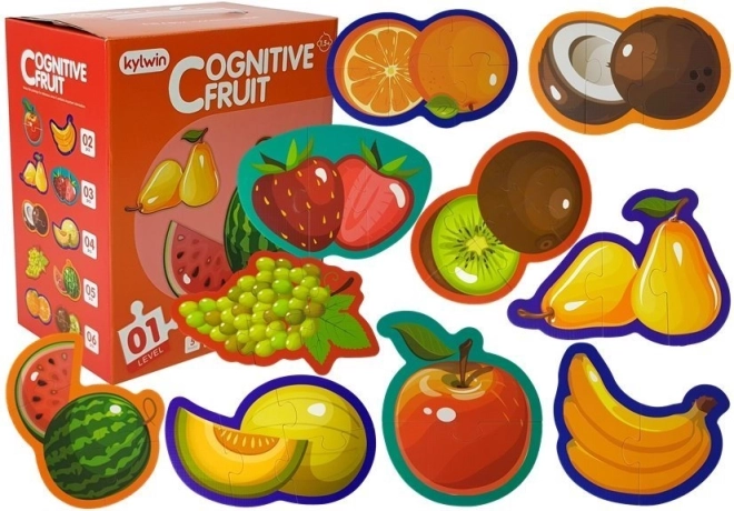 Edukativne voćne puzzle za najmlađe – 5 setova, 40 dijelova