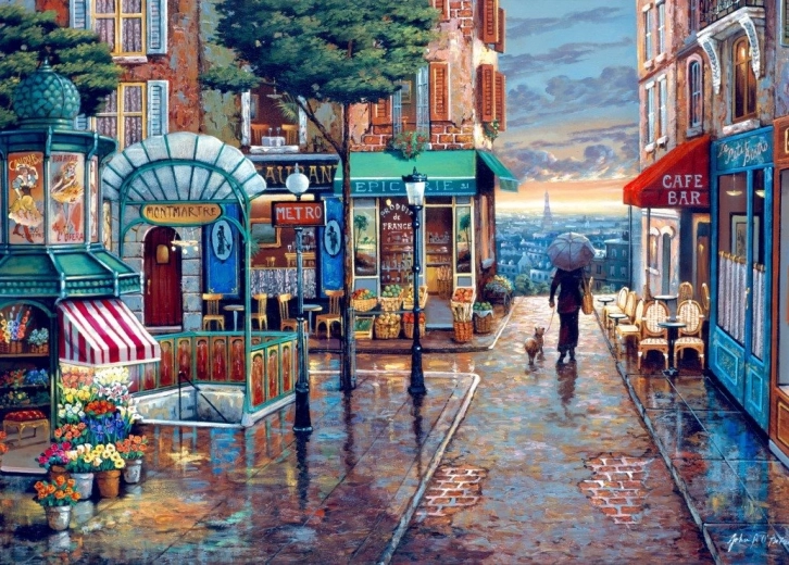 Puzzle kišna dnevna šetnja 500 dijelova