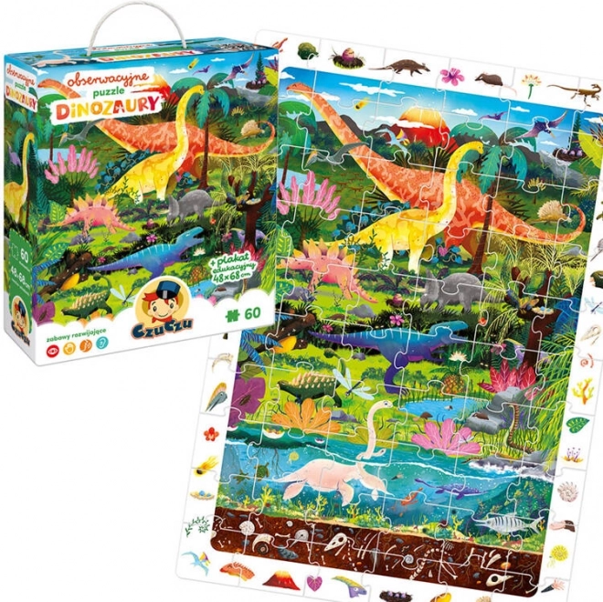 CzuCzu Istraživačke puzzle Dinosauri 60 dijelova edukativni plakat