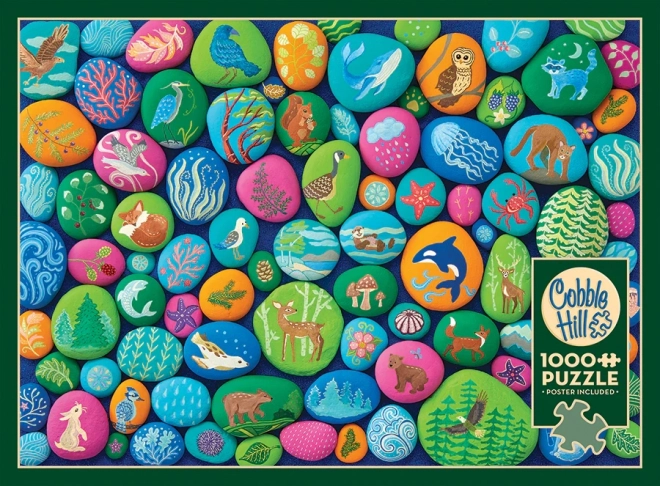 Puzzle Obojani kamenčići Sjeverozapada od Cobble Hill, 1000 komada
