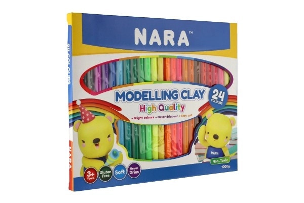 Modelina/Plastelina NARA 1000g 24 kom u kutiji 30x25x2cm