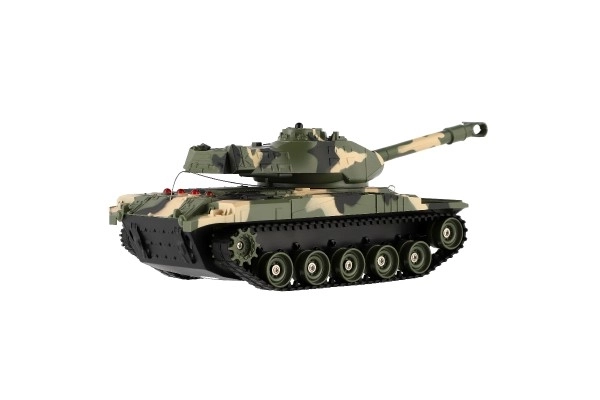 RC tenk plastikni 27cm 27MHz na baterije + punjivi paket sa zvukom u kutiji 37x17x19cm