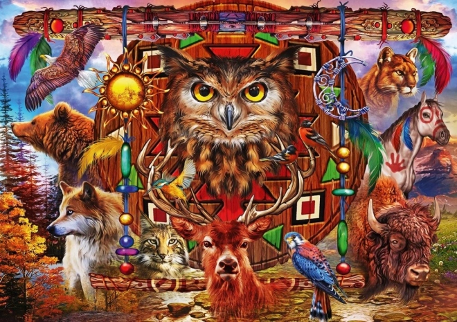 Puzzle Životinjski Totem 4000 dijelova