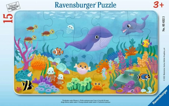RAVENSBURGER Puzzle Životinje ispod morske površine 15 dijelova