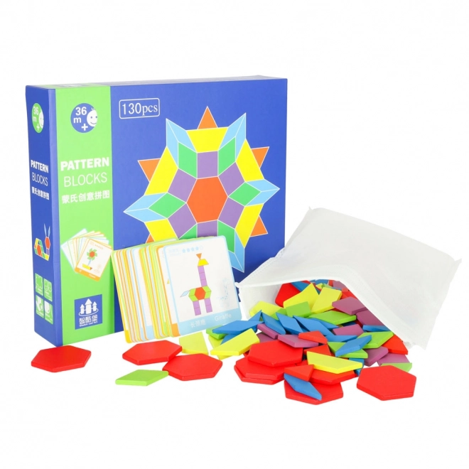 Drvena montessori mozaička - 155 dijelova