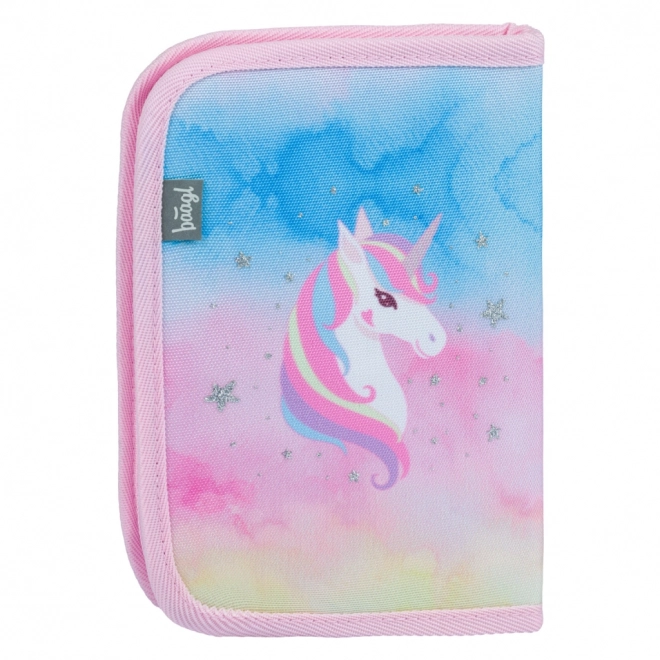 BAAGL Školski pernica klasik dvije preklopke Rainbow Unicorn