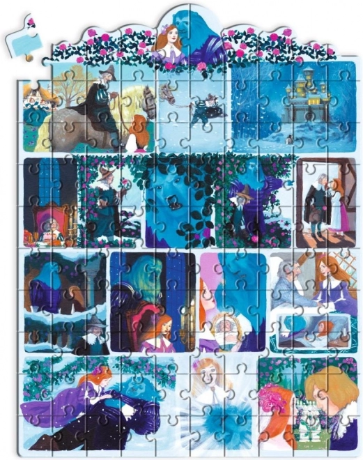 Puzzle s pričom Ljepotica i zvijer 100 dijelova