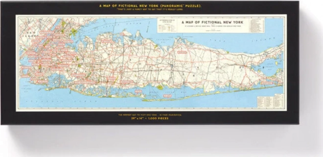 Panoramske puzzle Karta filmskog New Yorka 1000 dijelova GALISON