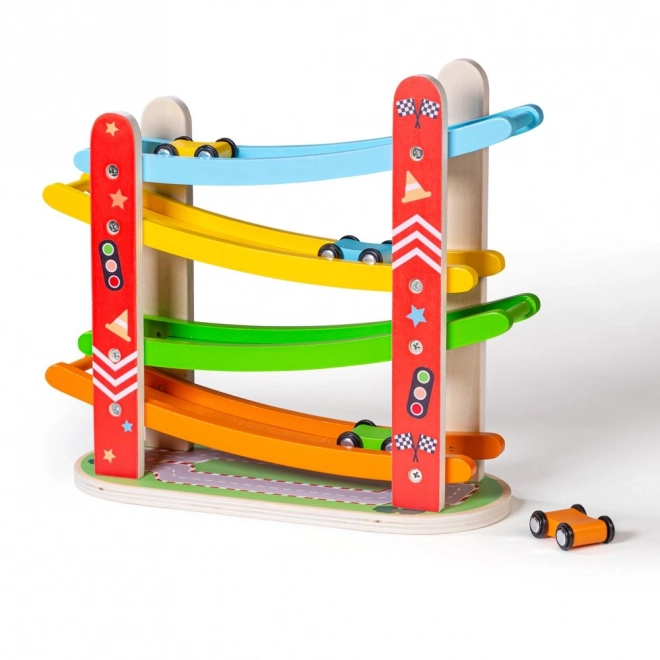 Drvena trkaća staza za automobile od Bigjigs Toys