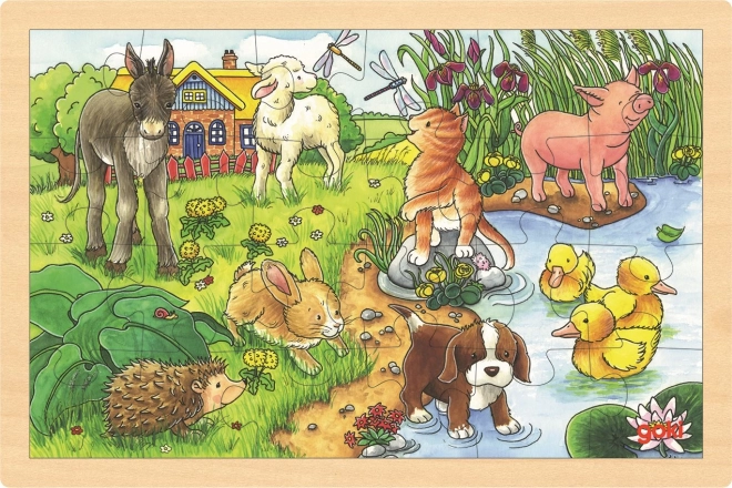 Drvene puzzle Mladi na farmi 24 dijelova