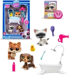 Littlest Pet Shop kupaonski set s 3 životinjice