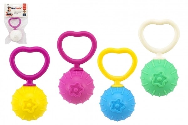 Zvečka lopta retro plast 18cm promjer 5cm mix boja u vrećici 0m+