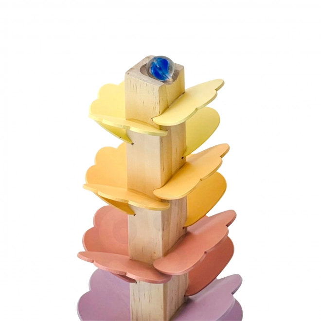 Drvena staza s kuglicama Duga Montessori WOOPIE GREEN
