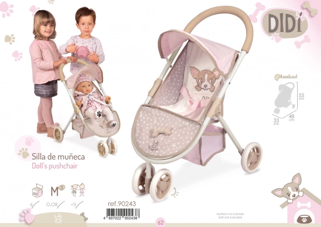 DeCuevas 90243 Sportska kolica za lutke trokolica DIDI 2021 - 55 cm