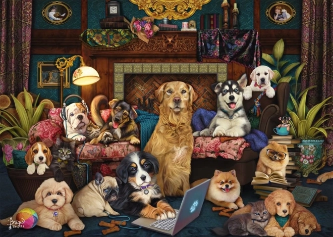 Puzzle Izvanredna večer u salonu 1000 dijelova