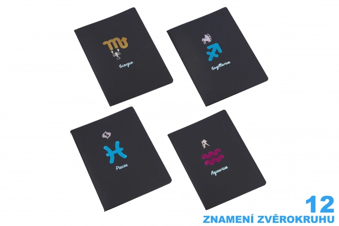 Zodiac bilježnica 18,5x25,5 cm s 26 crnih linija