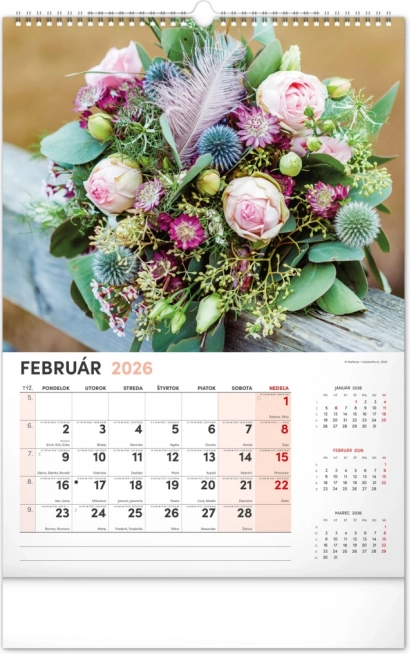 Zidni kalendar Cvijeće 2026