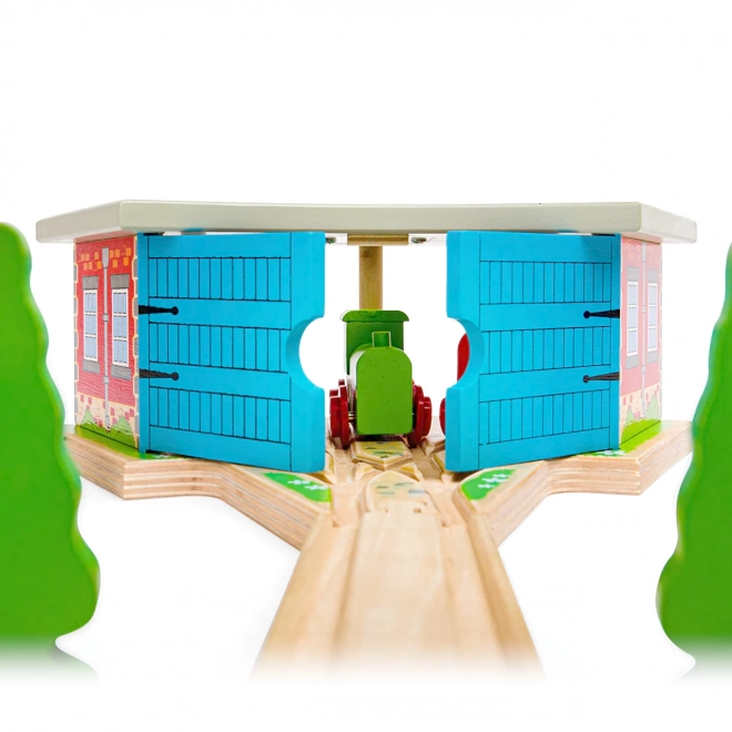 Bigjigs Rail Trostruko skladište s vratima