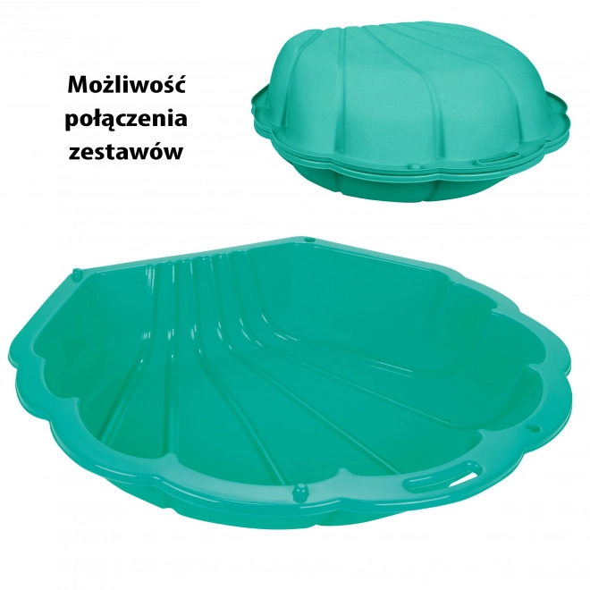 Zatvorena zelena školjka za pješčanik - 1 kom