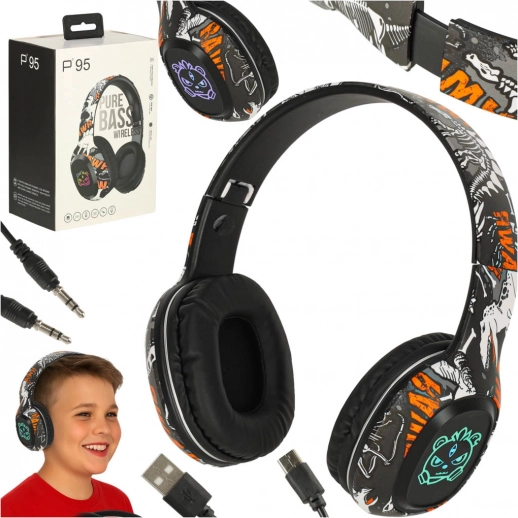 Bežične gaming slušalice Bluetooth crna