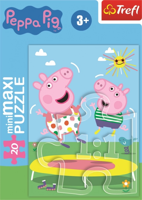 TREFL Puzzle Peppa Praščić: Na trampolinu 20 dijelova