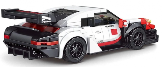 349el Set kockica sportskih automobila. Bijela