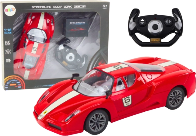 Sportski automobil na daljinsko upravljanje 1:16, crveni